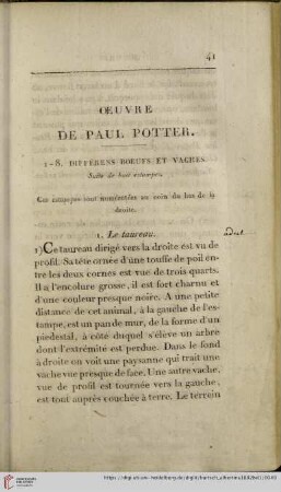 Oeuvre de Paul Potter