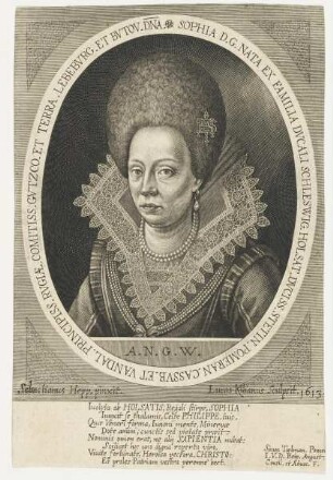 Bildnis der Sophia, Dvciss. Stetin. Pomeran