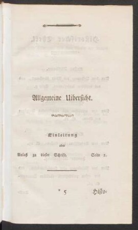 Allgemeine Uibersicht.