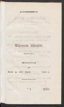 Allgemeine Uibersicht.