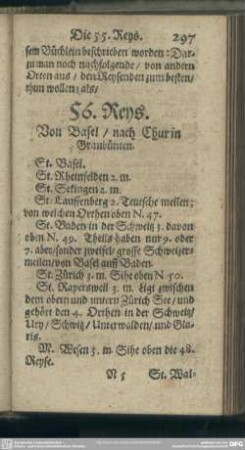 56. Reys. Von Basel, nach Churin, Graubünten