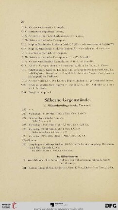 Silberne Gegenstände (Nr. 322 - 339)