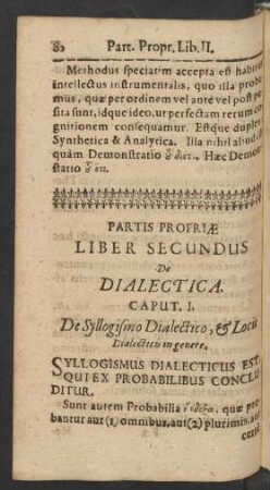 Partis Propriae Liber Secundus De Dialectica.