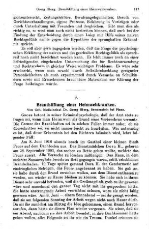 117-126, Brandstiftung einer Heimwehkranken