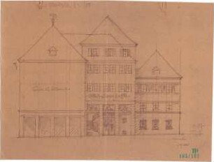 Fischer, Theodor; Würzburg, Münsterplatz; Sparkasse - Ansicht