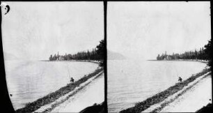 Lac du Bourget. Angler in der Bucht von Grésine