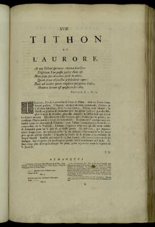 XVIII. Tithon Et L'Aurore