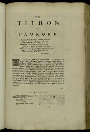 XVIII. Tithon Et L'Aurore