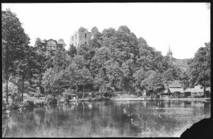 Tharandt. Schlossteich und Ruine