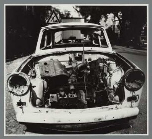 Wrack eines Trabant 601, zum Teil ausgeschlachtet, Leipzig