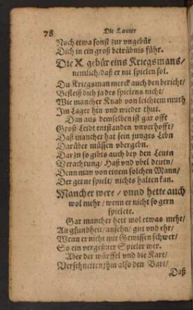 Die X. gebür eins Kriegsmans ...