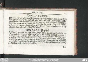 Das XXVI. Capitul.