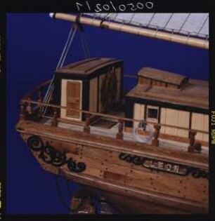 Vollmodell der norwegische Brigantine "Leon", 1880, Maßstab 1:50, Detailansicht