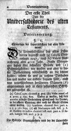 Der erste Theil Von der Universalhistorie des alten Testaments