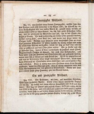 Ein und zwanzigster Abschnitt. - Fünf und zwanzigster Abschnitt.