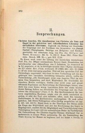 272-273 [Rezension] Barbel, Joseph, Christos Angelos