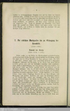 2. Die erblichen Markgrafen bis zur Erlangung der Kurwürde (1123 - 1423)