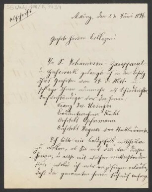 Brief an Jakob Josef Zuckmayer : 23.06.1896