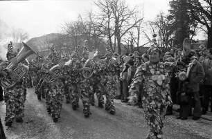 Freiburg: Freiburger Fasnet 1977 [Umzug, Musikgruppe]