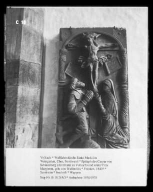 Epitaph des Caspar von Schaumberg (Amtmann zu Volkach) und seiner Frau Margareta, geb. von Wallenfels