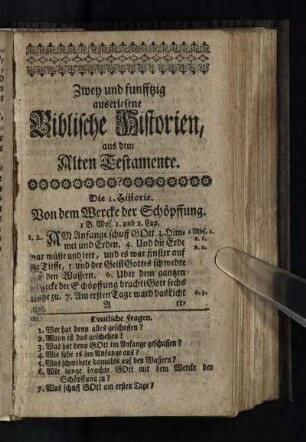 Zwey und funfftzig auserlesene Biblische Historien, aus dem Alten Testamente