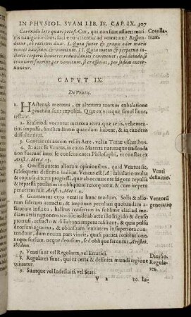 Caput IX. De Ventis