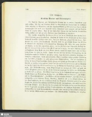 VIII. Abschnitt. Kirchliche Vereins- und Liebestätigkeit