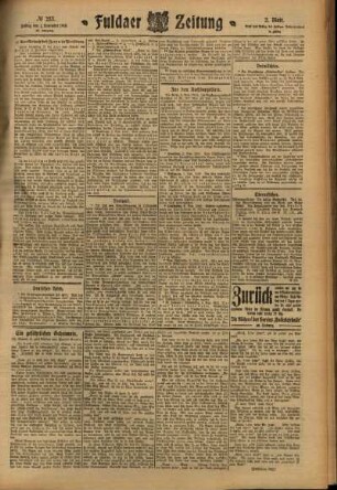 Zweite Ausgabe vom Freitag, den 04. November 1910.