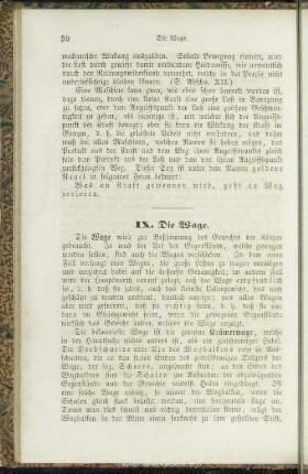 IX. Die Wage