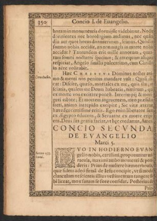 Concio Secunda, De Evangelio ...