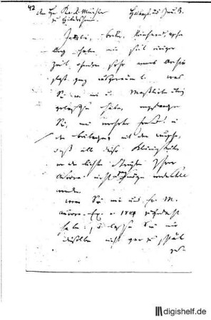 42: Brief von Klamer Eberhard Karl Schmidt an Karl Müchler : Becker, Rudolf Zacharias; Becker, W. G.;