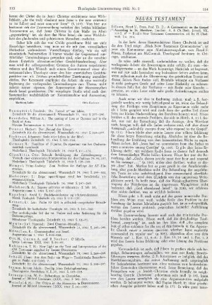114-115 [Rezension] Filson, Floyd V., A commentary on the Gospel according to St. Matthew