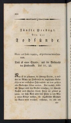 100-124, Fünfte Predigt. Von der Todsünde.