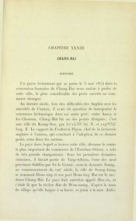 Chapitre XXXIII. Chang-Hai