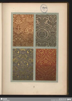 Gewebemuster. Ornamente mit doppelter, verknoteter Rahmung