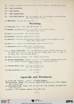 Nachtrag (Nr. 310-320a)