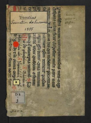 Martini Crusii Poemation de Susanna Helciade : Graecè & Latine