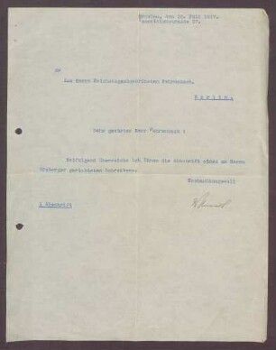 Schreiben aus Breslau an Constantin Fehrenbach und Matthias Erzberger, Drohungen und Verwünschungen