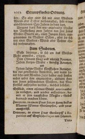 2052-2062, Zum Sechsten. - Zum Fünfzehenden.