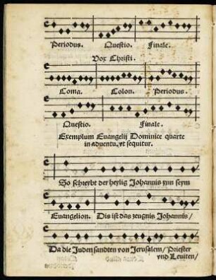 Luther, Martin: Deudsche Messe vnd ordnung Gottis diensts : Notenseite. Blatt 11 verso aus: Luther, Martin: Deudsche Messe vnd ordnung Gottis diensts. Wittenberg, 1526. Dresden: SLUB Hist.eccl.E.299,8