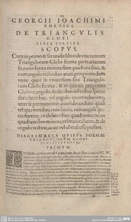 DE TRIANGULIS GLOBI LIBER TERTIUS.