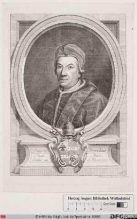 Bildnis Papst Pius VI. (Giovanni Angelo conte Braschi) (reg. 15. 2. 1775 - 29. 8. 1799)
