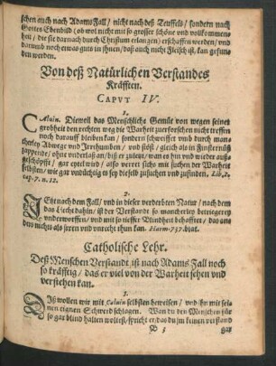 Von deß Natürlichen Verstandes Kräfften. Caput IV.