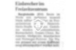 Einbrecher im Freizeitzentrum