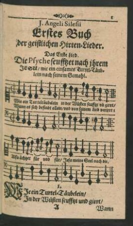 Das Erste Lied. - Das Zehnde.