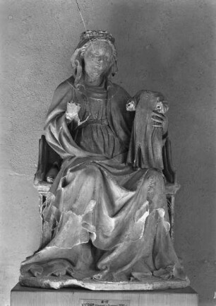 Sitzende Madonna mit stehendem Christuskind