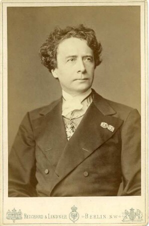 Porträt Friedrich Haase : Porträt Friedrich Haase (1825-1911; Schauspieler, Theaterdirektor). Fotografie (Carte cabinet, Albuminpapier auf Karton). Berlin, bezeichnet Weihnachten 1884