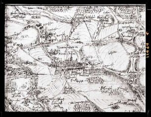 Ansicht 1607 in hohenlohischen Wildbannbeschreibung