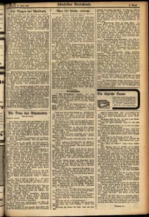 Zweite Ausgabe vom Dienstag, den 12. April 1927.