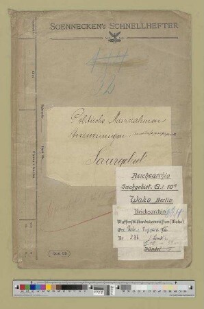 Saargebiet. - Politische Maßnahmen, Ausweisungen, Anschlusspropaganda der Franzosen